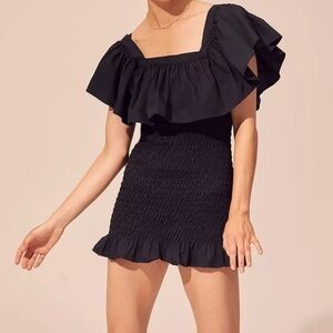 Solid & Striped Ruffled Smocked Dress New